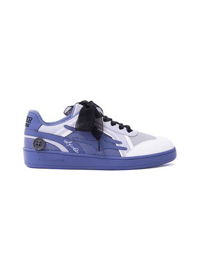 Wisteria Bow-Lace Retro Court Sneakers