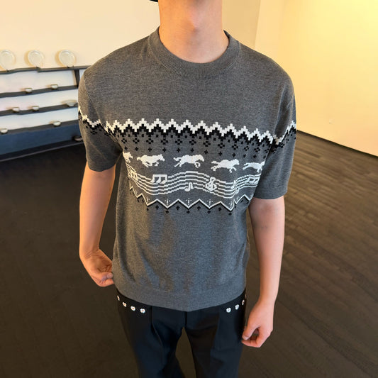 KREATE Horse Jacquard Knit Tee