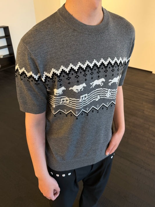 KREATE Horse Jacquard Knit Tee