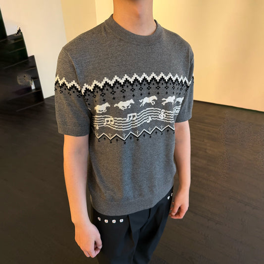 KREATE Horse Jacquard Knit Tee