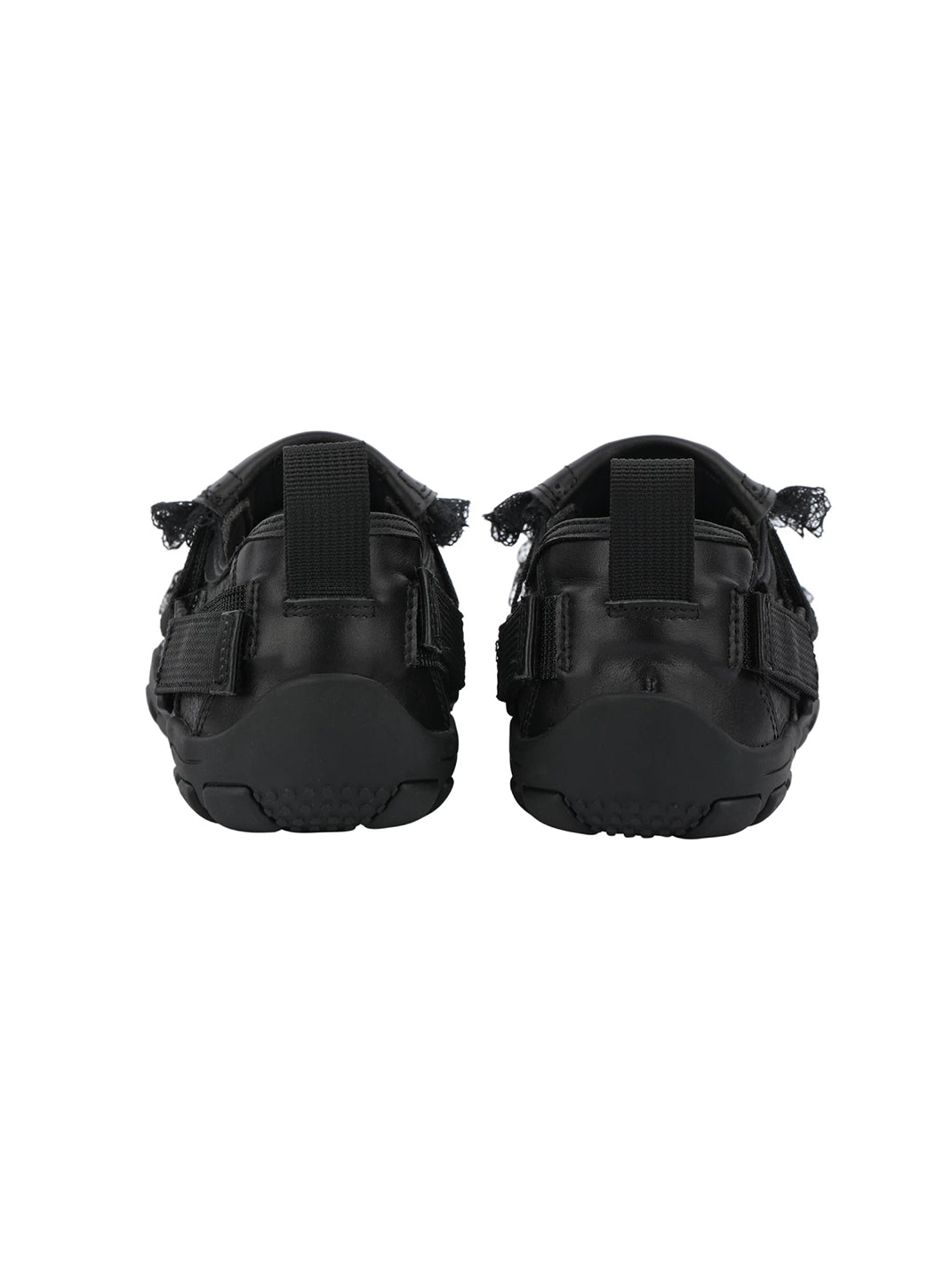 Lace-Trim Buckle Strap Ballet Sneakers