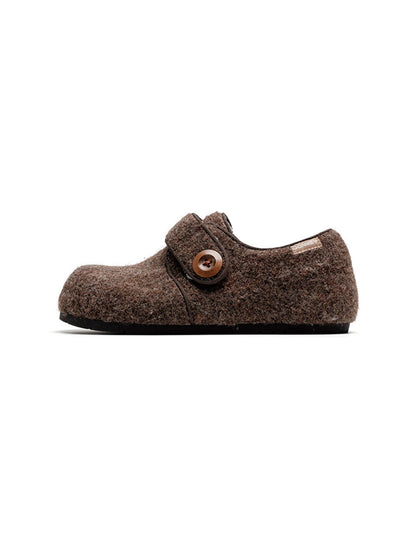 Leopard Faux-Fur Velcro Slip-On Shoes