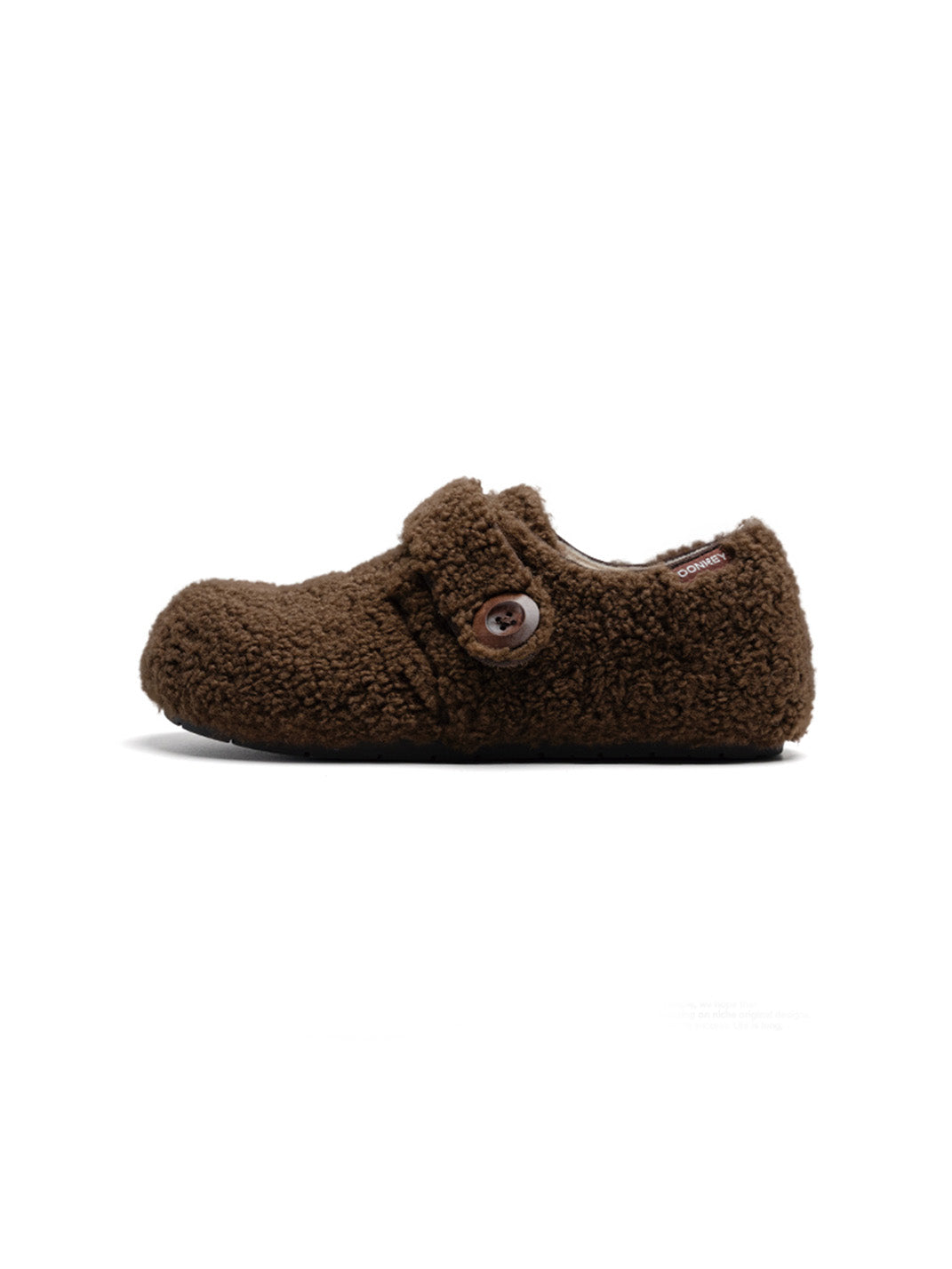 Leopard Faux-Fur Velcro Slip-On Shoes