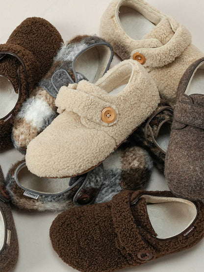 Leopard Faux-Fur Velcro Slip-On Shoes