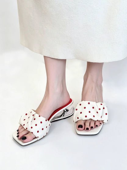 Leopard Square-Toe Sculpted-Heel Sandals