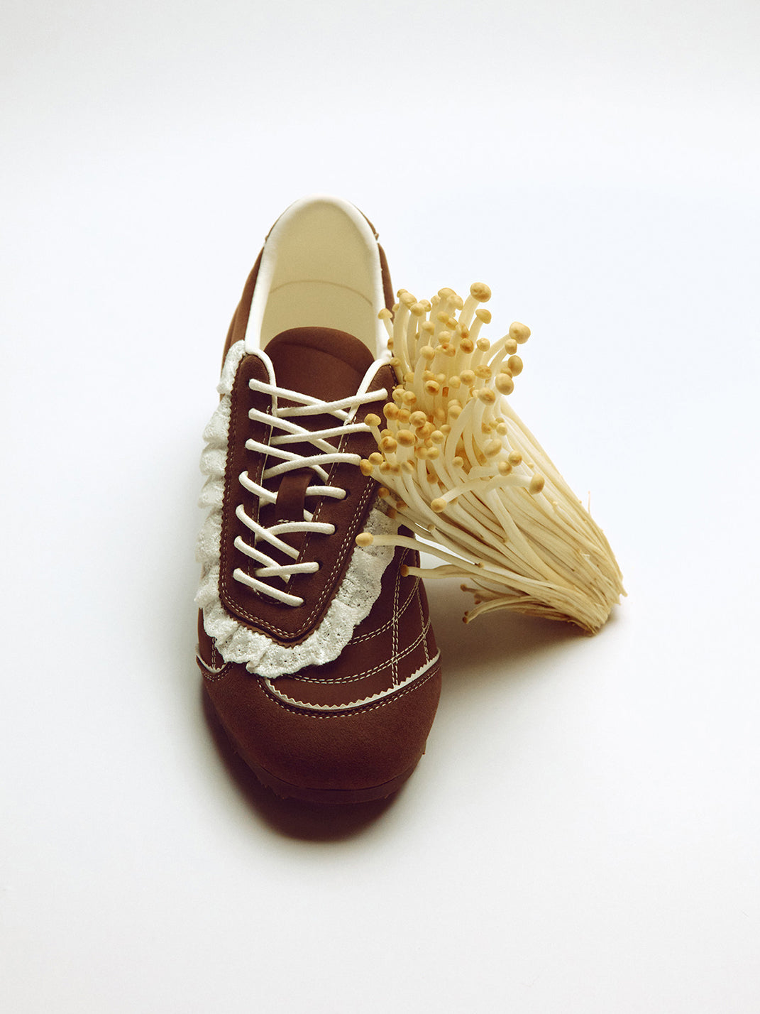 Brown Quilted Low-Profile Trainer Sneakers