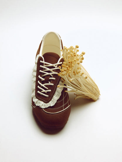 Brown Quilted Low-Profile Trainer Sneakers