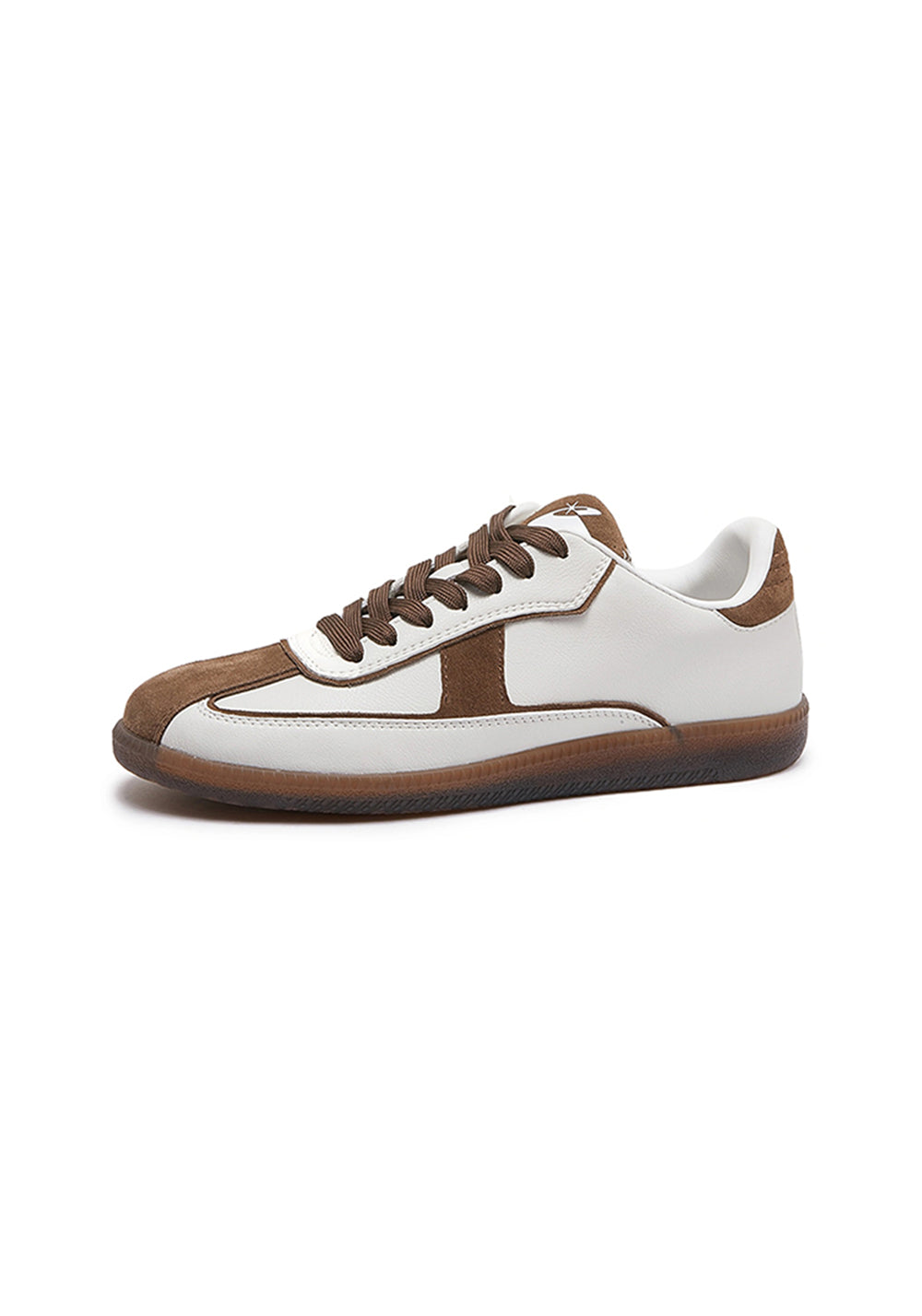 Brown Suede-Panel Gum-Sole Trainers
