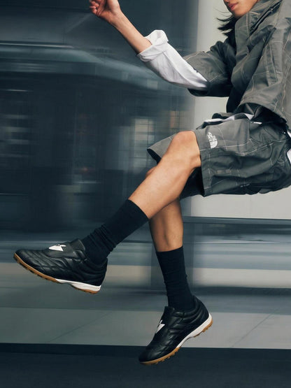 Quilted Leather Soccer Trainer Sneakers