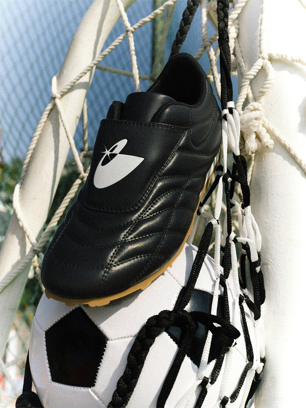 Quilted Leather Soccer Trainer Sneakers