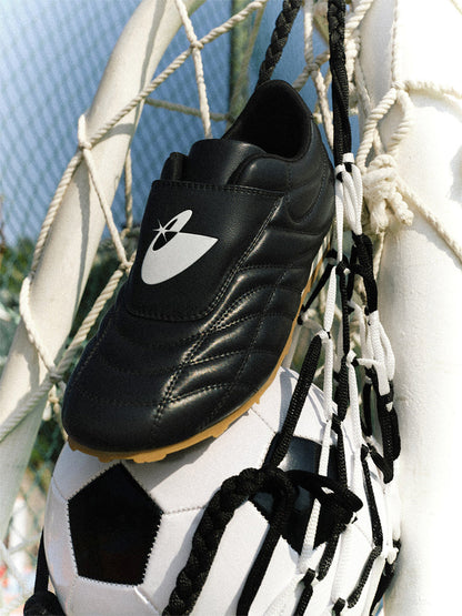 Quilted Leather Soccer Trainer Sneakers