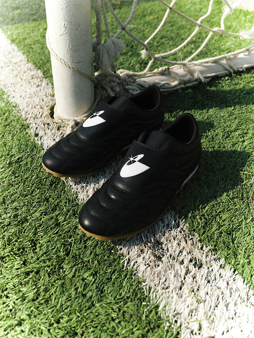 Quilted Leather Soccer Trainer Sneakers