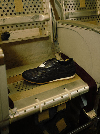 Quilted Leather Soccer Trainer Sneakers