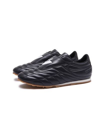 Quilted Leather Soccer Trainer Sneakers