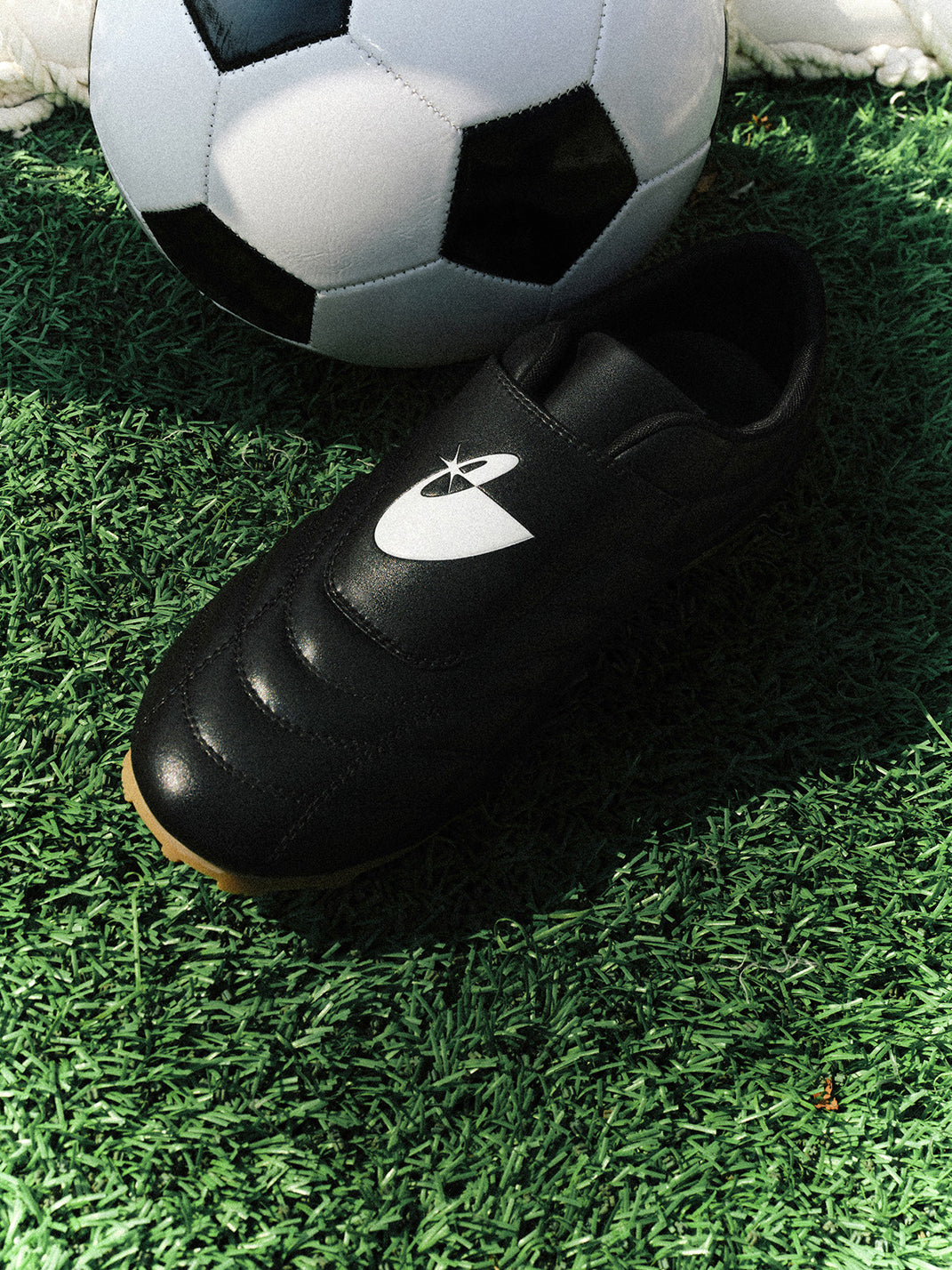 Quilted Leather Soccer Trainer Sneakers