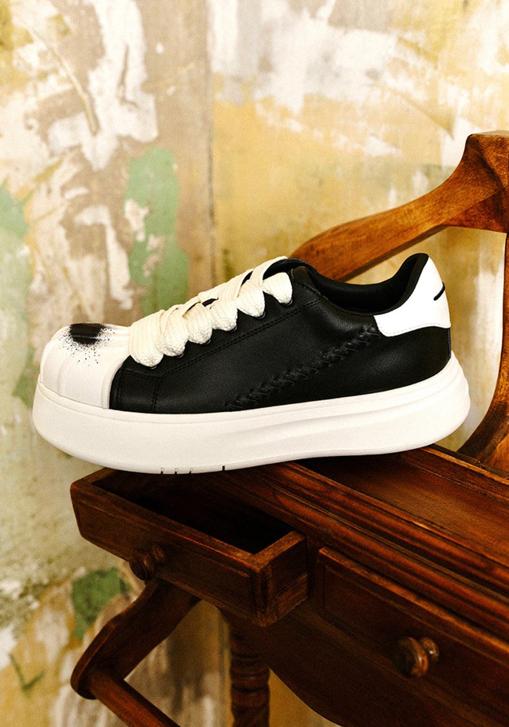 Shell-Toe Platform Derby Sneakers