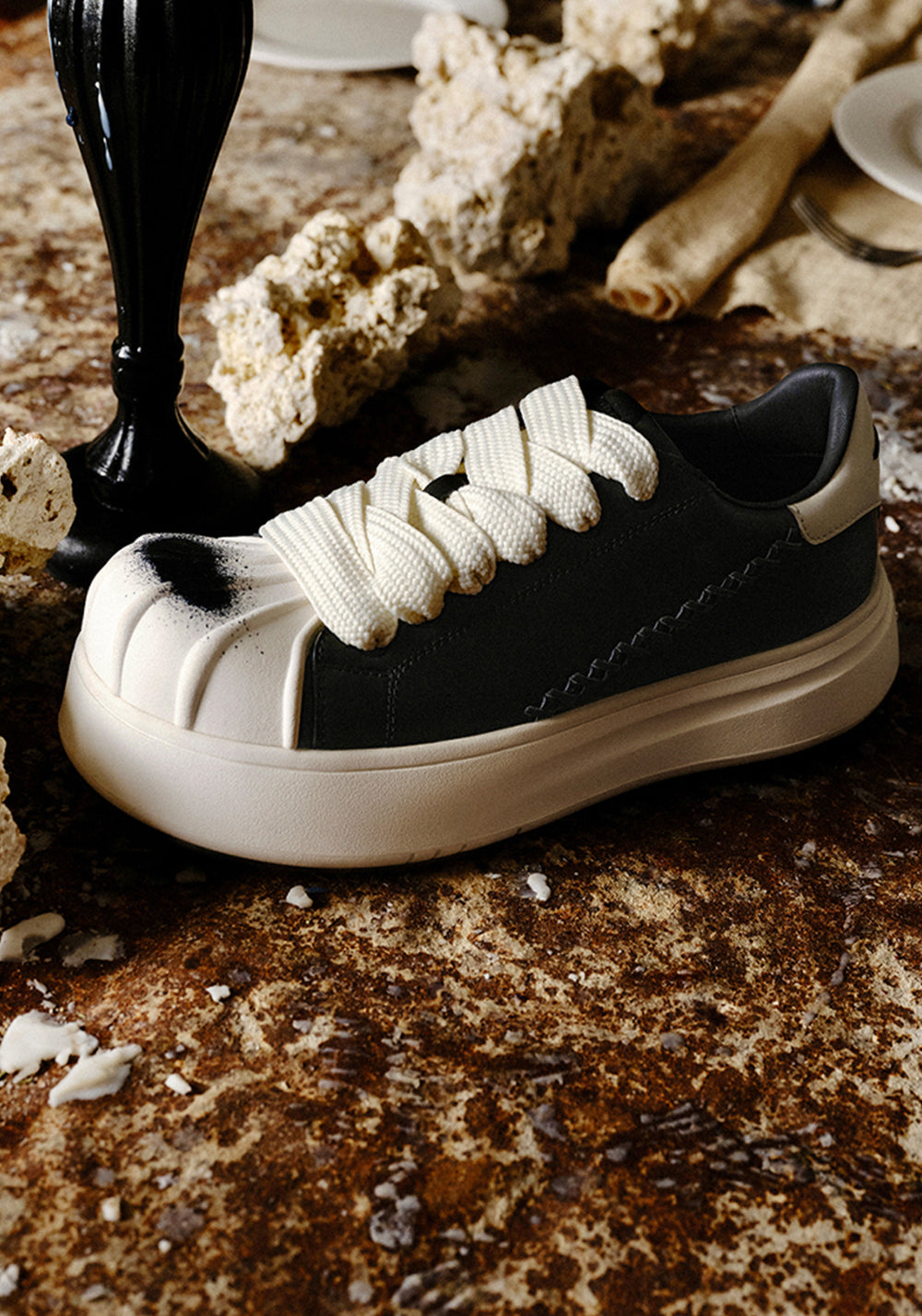 Shell-Toe Platform Derby Sneakers