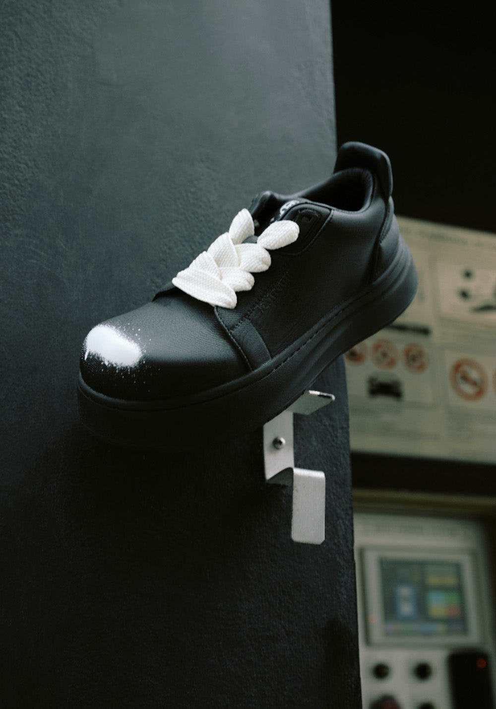 Spray-Finish Leather Platform Derby Shoes