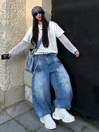 White Cutout-Sole Platform Sneakers