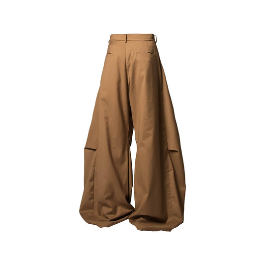 RELABEL Pleated Drape Wide-Leg Trousers