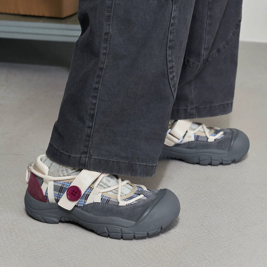 Contrast-Cord Sport Mary Jane Shoes
