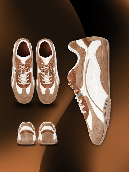 Contrast-Panel Low-Profile Racing Sneakers