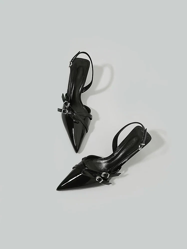 Buckle Slingback Heels