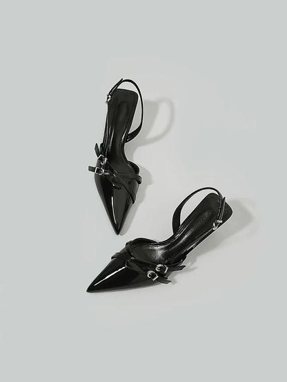 Buckle Slingback Heels