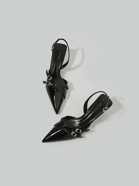 Buckle Slingback Heels