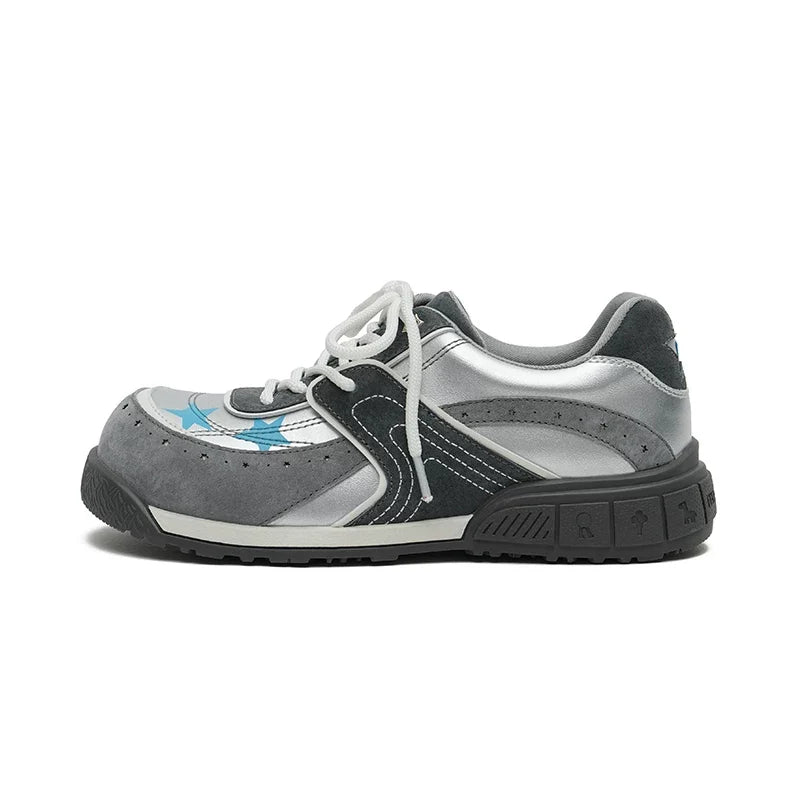Star-Panel Platform Sneakers