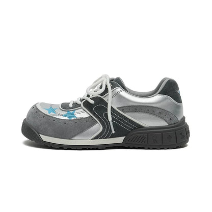 Star-Panel Platform Sneakers