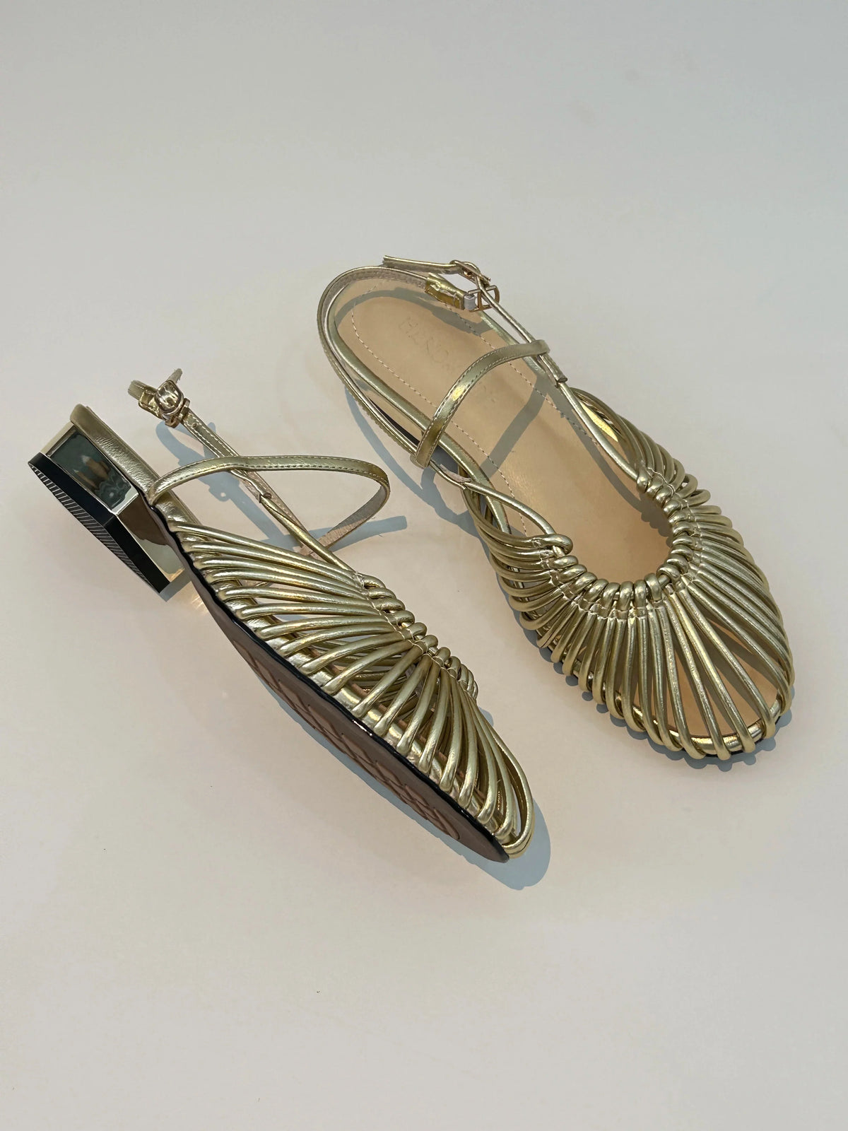 Woven Caged Mary Jane Sandals