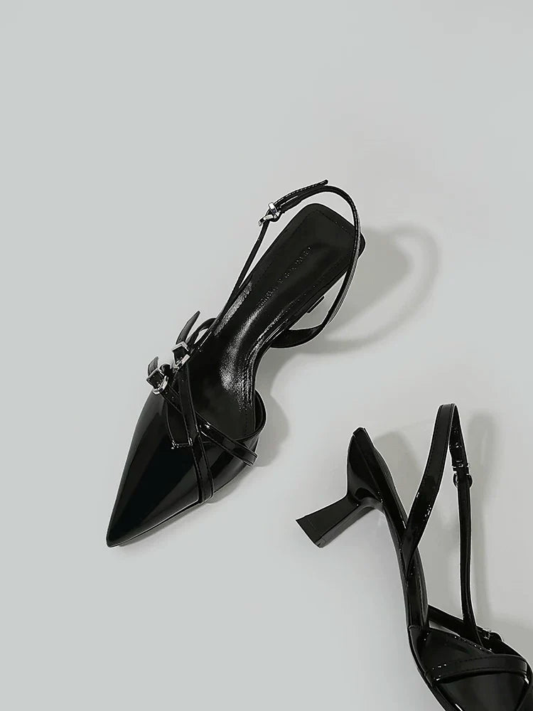 Buckle Slingback Heels