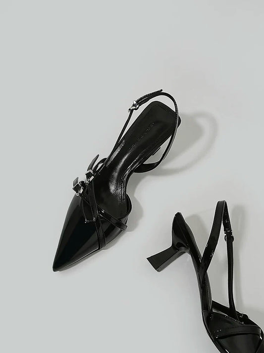 Buckle Slingback Heels