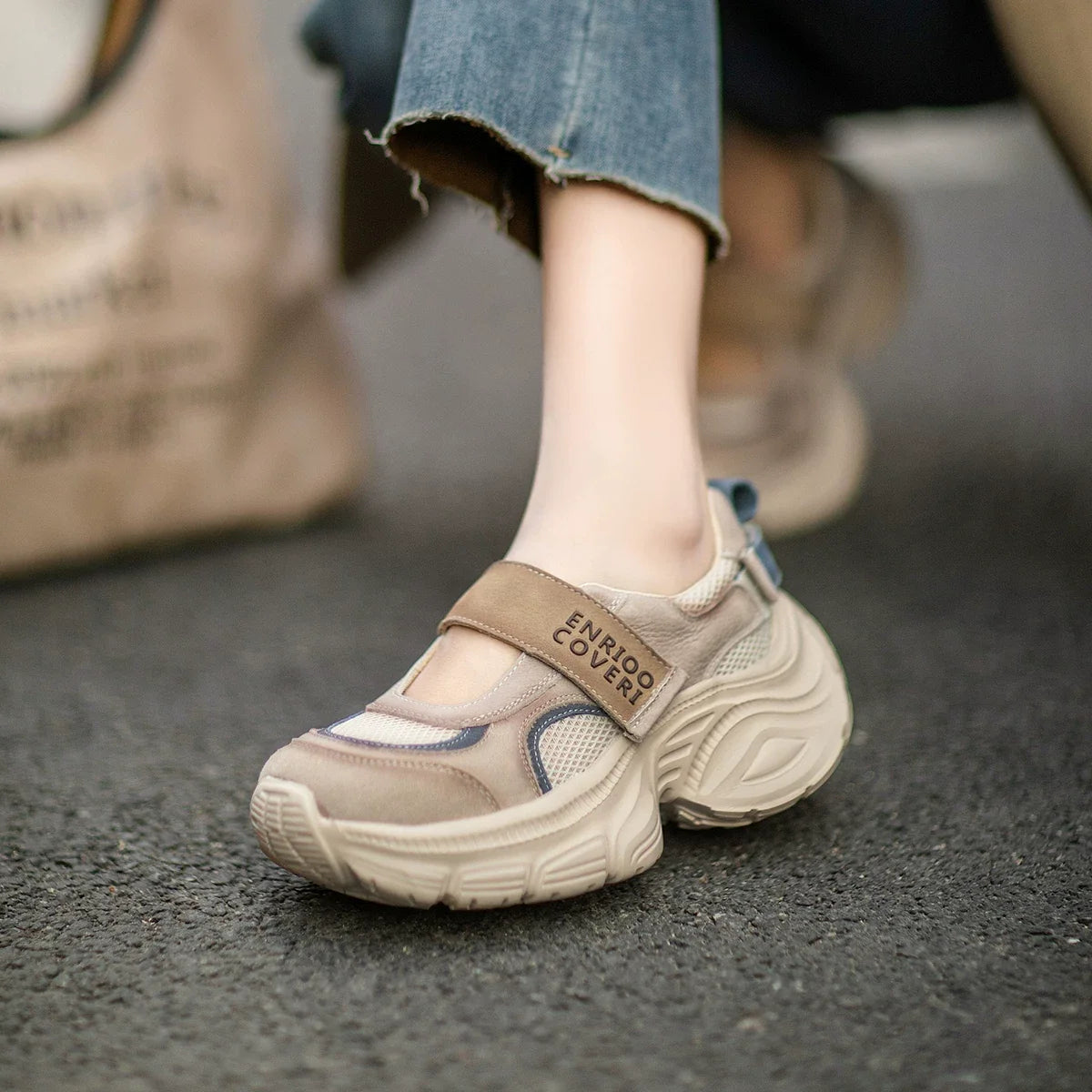 Retro Platform Mary Jane Sneakers