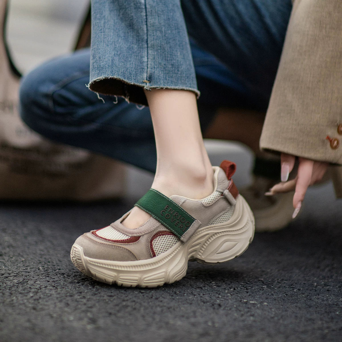 Retro Platform Mary Jane Sneakers
