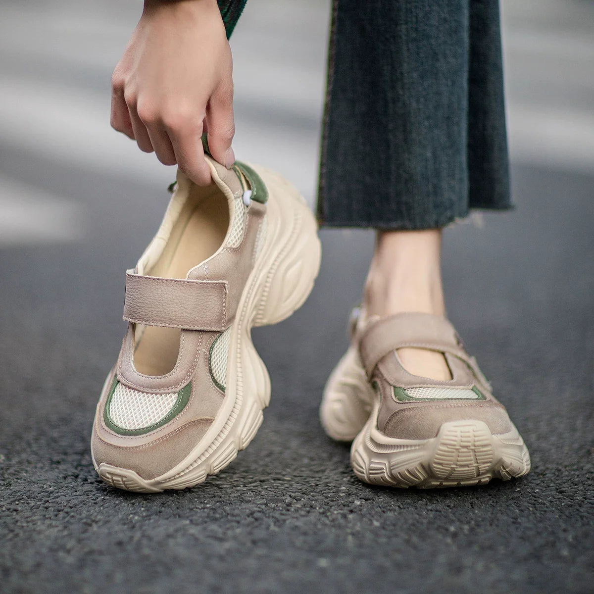 Retro Platform Mary Jane Sneakers