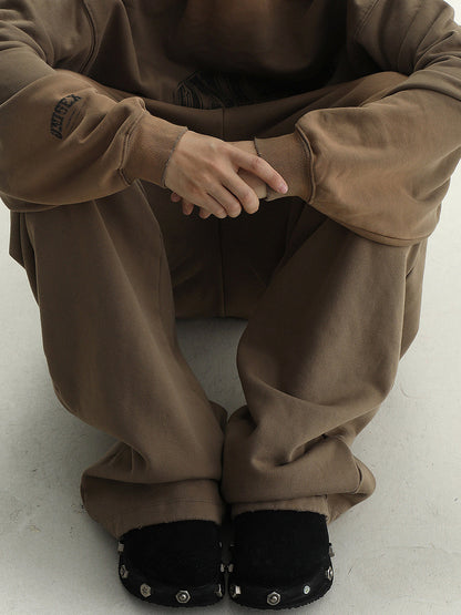 Frosted-Suede Thick-Sole Buckle Clogs