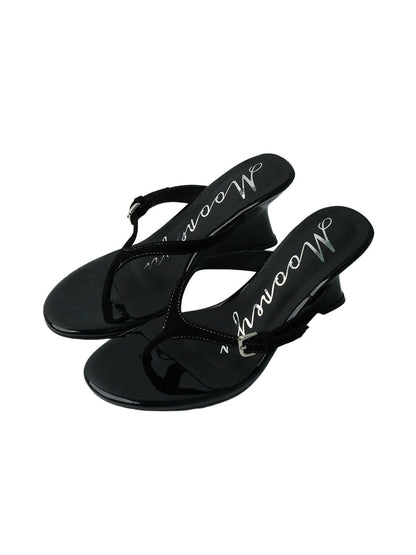 Lambskin Thong Kitten-Heel Sandals