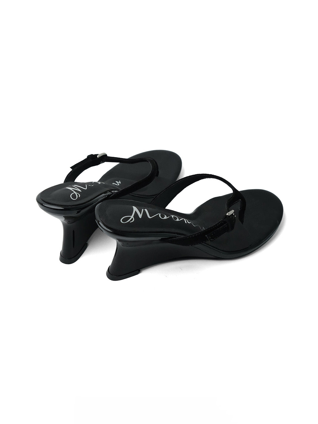 Lambskin Thong Kitten-Heel Sandals