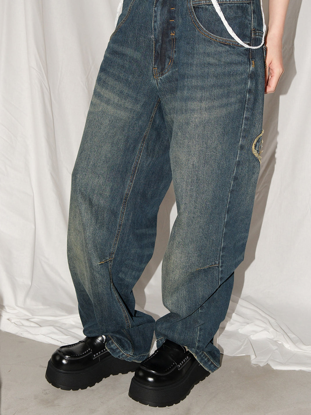Rounded-Toe Chunky Platform Loafers