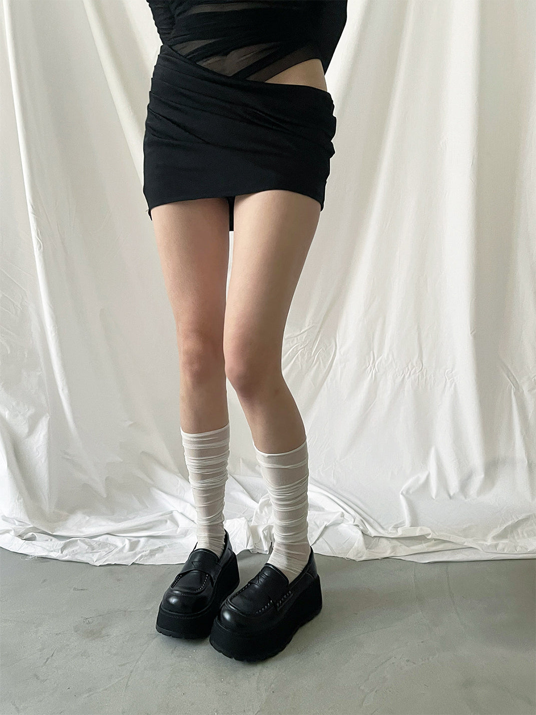 Rounded-Toe Chunky Platform Loafers