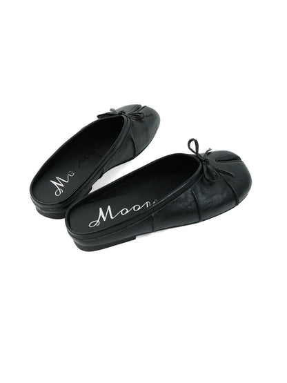 Bow-Strap Tabi-Toe Slip-On Mules