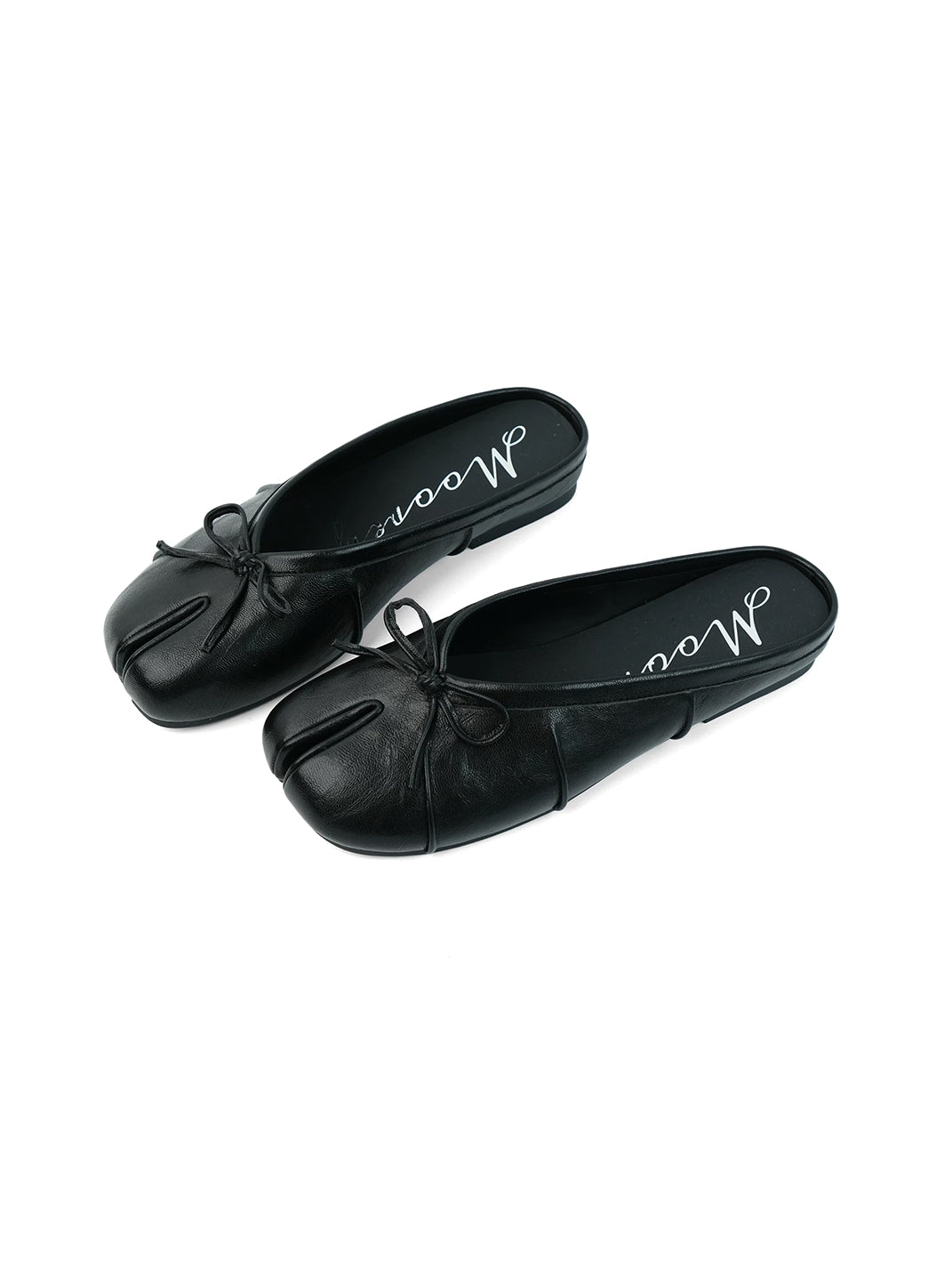 Bow-Strap Tabi-Toe Slip-On Mules