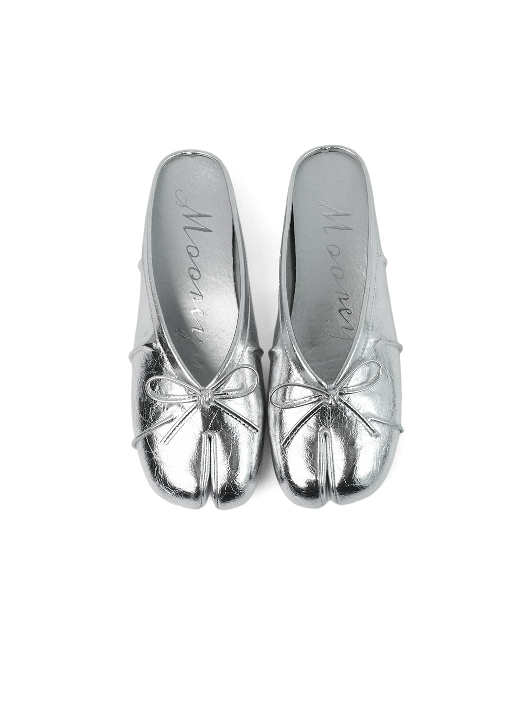 Bow-Strap Tabi-Toe Slip-On Mules