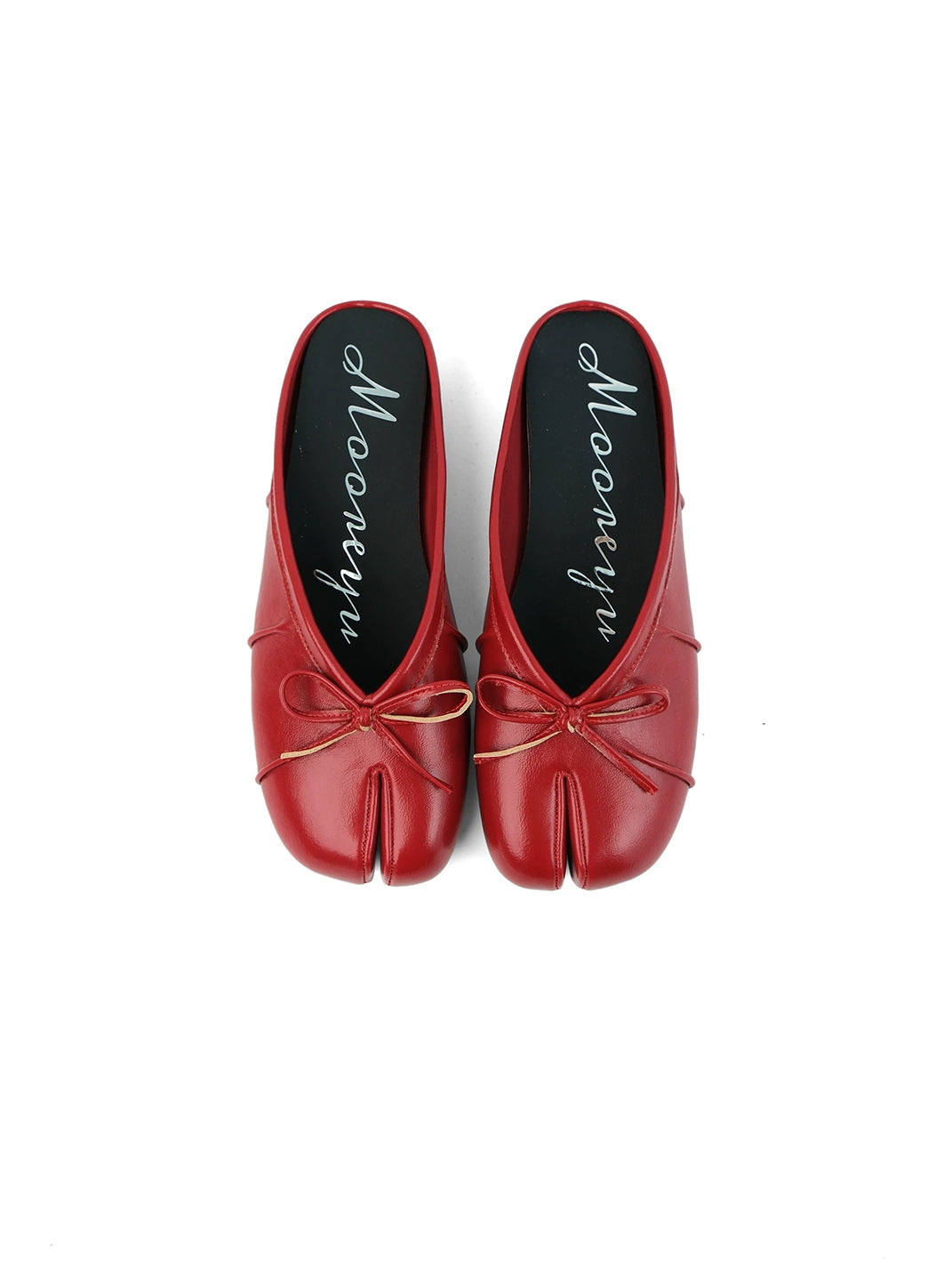 Bow-Strap Tabi-Toe Slip-On Mules