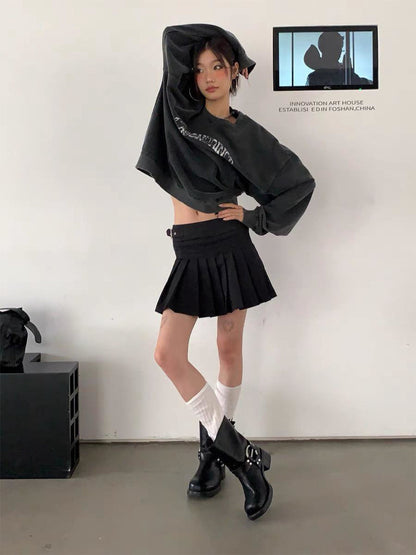 Square-Toe Buckled Leather Western Boots