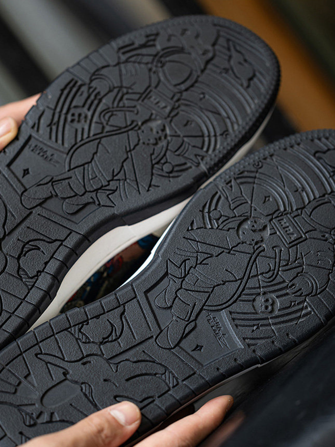 Brocade Bird-Panel Embroidered Court Sneakers