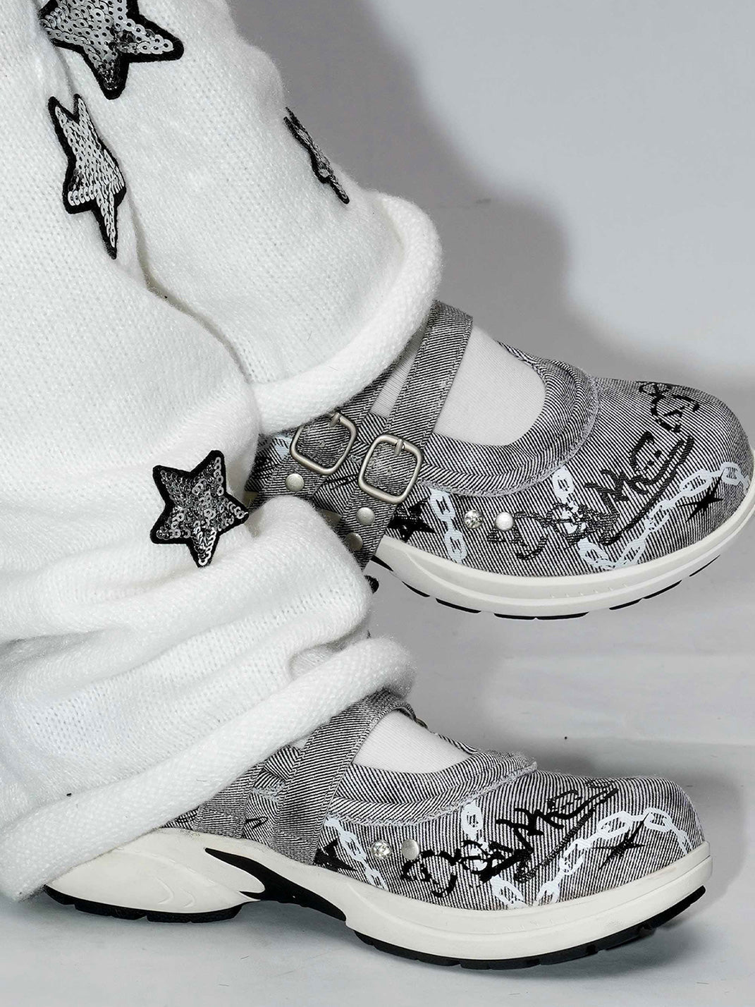 Punk-Ballet Strapped Mary Jane Sneakers