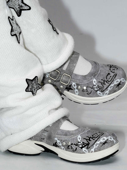 Punk-Ballet Strapped Mary Jane Sneakers